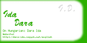 ida dara business card